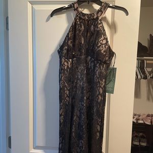 Black/nude cocktail dress. Size 6